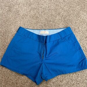 J. Crew Bright Blue Women's Cotton chino broken in Shorts 2.5” inseam